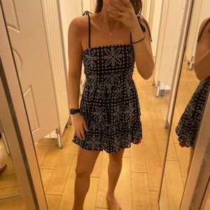 Milly-beautiful cocktail or just summer dress. Blue with white lace.